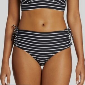Calia Ruched Side Tie Adjustable Rise Bikini Bottoms
